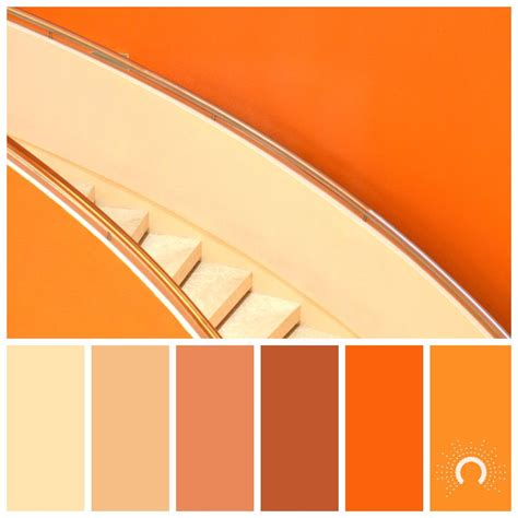 Orange Color Palette - Color Palette Outstanding Orange Paper Heart ...