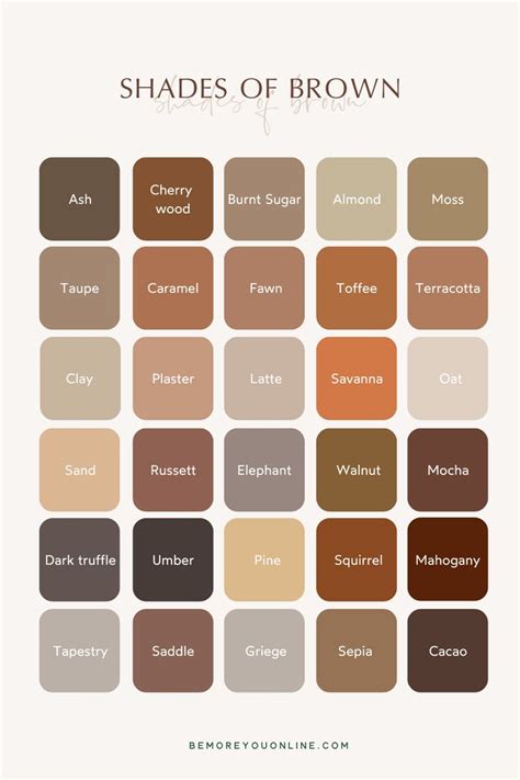 176 Colour Names & Shades | Ultimate Brand Colour Bible - Be More You Branding and Marketing ...