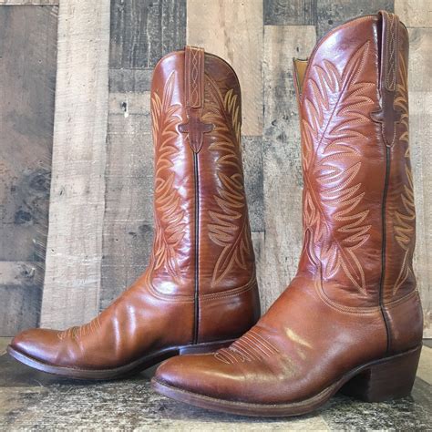 Lucchese Lucchese Vtg San Antonio Classic Brown Cowboy Boots 8.5 D | Grailed