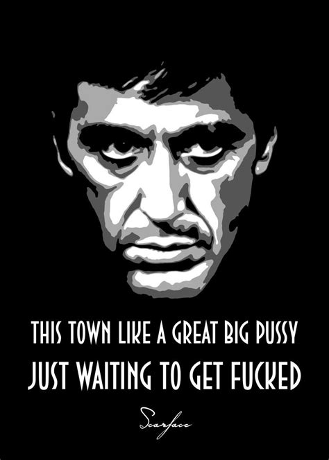 'Tony Montana' Poster Print by BGW Beegeedoubleyou | Displate in 2020 | Scarface quotes ...