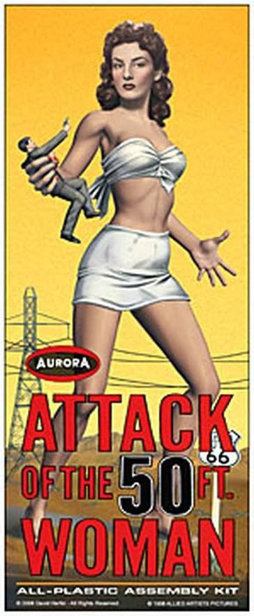 ATTACK OF The 50 FOOT WOMAN Fan made model kit box | Carteles de película antiguos, Carteles de ...