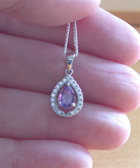 Sterling Silver Amethyst Necklace and Earrings | Amethyst Necklace| UK