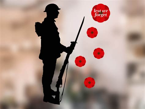 Remembrance Day Soldiers Silhouette