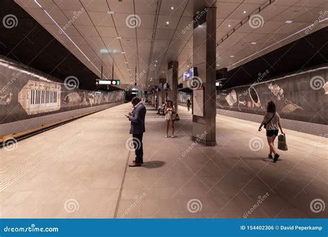 Metro Station Amsterdam Rokin, on the Platform Editorial Photo - Image ...