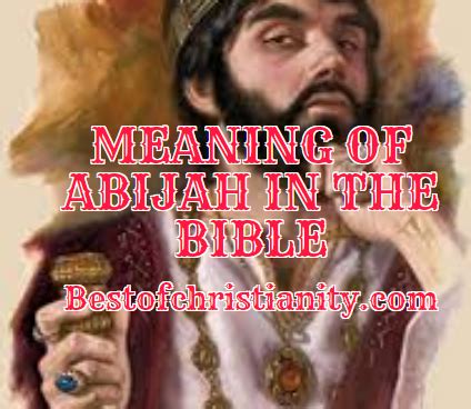 Meaning Of Abijah In The Bible