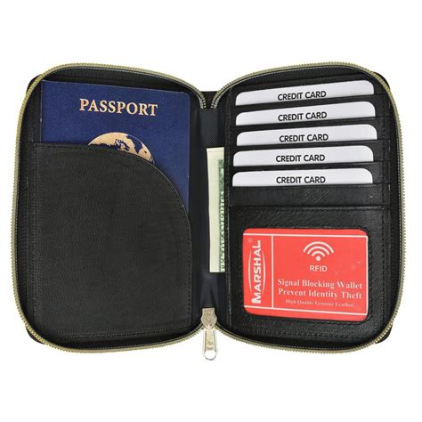 menswallet - RFID Premium Leather Men's Passport Bifold Zip Around ...