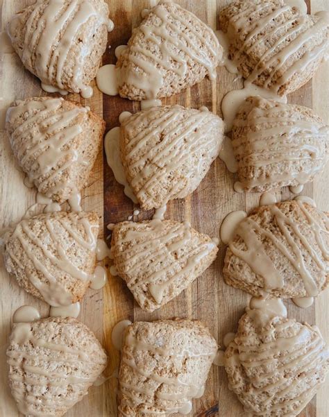 Cinnamon Scones (with maple glaze)