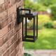 DEWENWILS Outdoor Wall Lights Fixture Modern Porch Light Wall Lantern with Clear Glass Shade ...