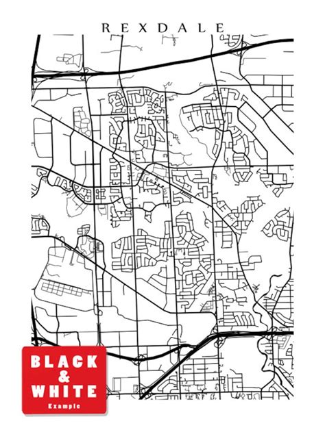 Rexdale Map Print Toronto Poster - Etsy