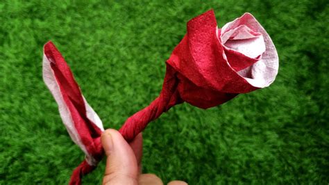 Napkin Rose Instructions🌹 - YouTube