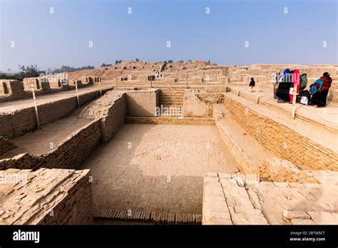 Mohenjo daro, Great Bath, archaeological site of Indus Valley Civilisation, 2500 BCE, Larkana ...