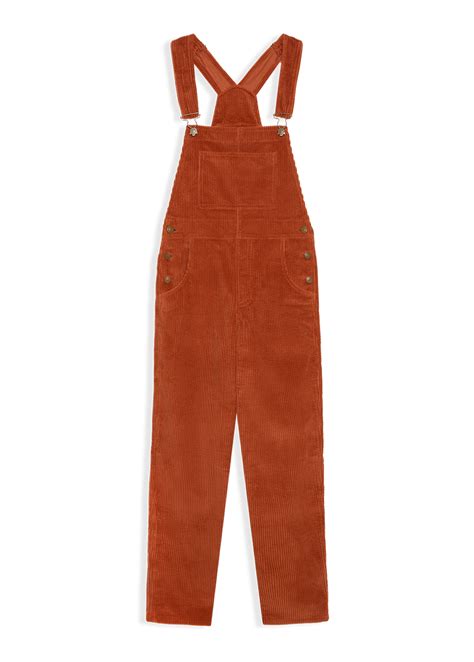 Milldred | Burnt Orange Corduroy Dungarees | Designed by Women for Women