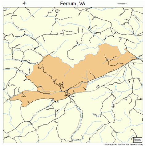 Ferrum Virginia Street Map 5127712