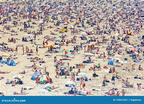 Mass Summer Tourists on the European Beaches Stock Image - Image of crowd, beach: 149012591