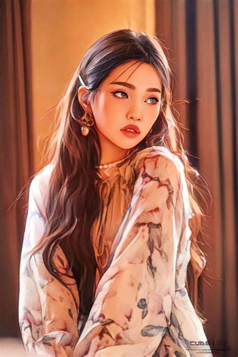 Soyeon as a Webtoon character - PrequelApp in 2022 | Custom portrait painting, Beautiful girl ...