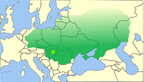 The Hunnic Empire at its peak under Attila [998x571] : r/MapPorn