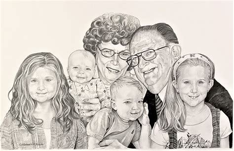 Hand Drawn Portraits from Photos & Family Portrait Drawings | Timeless Family Art