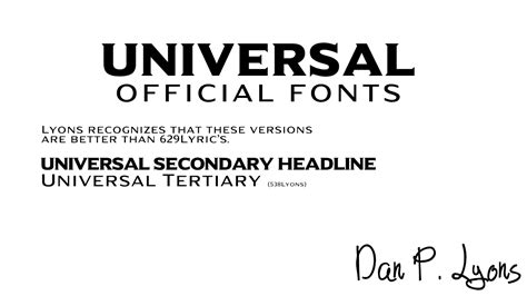 Universal Official Fonts by DLEDeviant on DeviantArt