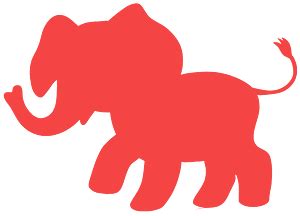Baby elephant silhouette - Free Vector Silhouettes | Creazilla
