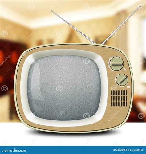 Retro TV stock photo. Image of isolated, broadcast, visual - 38932462