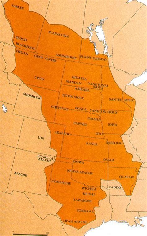 Great Plains Tribes Map. Many of the tribes of the Great Plains were nomadic and fol… | American ...