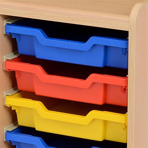 Flexi 8 Shallow & 3 Deep Coloured Tray Classroom Storage