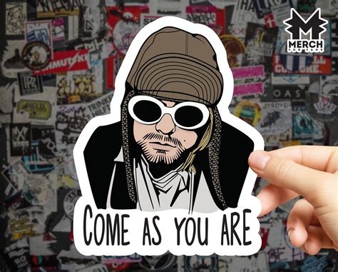 Come As You Are Kurt Cobain Sticker Kurt Cobain Decal | Etsy