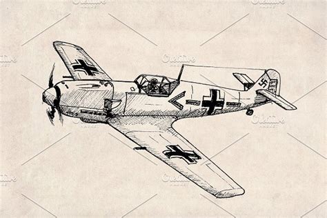 WW2 Allied Fighter Plane Aircraft | Pre-Designed Photoshop Graphics ~ Creative Market