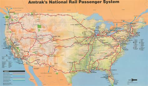 Amtrak Texas Eagle Route Map Amtrak System Map 1993 Amtrak History Of ...