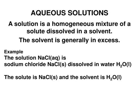 PPT - AQUEOUS SOLUTIONS PowerPoint Presentation, free download - ID:1197096