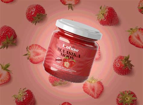 Strawberry jar label on Behance
