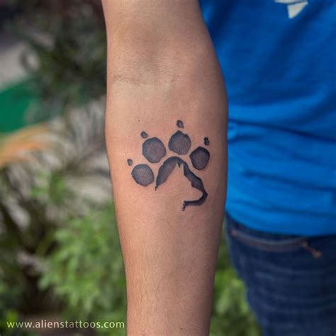 Dog Silhouette Tattoo by Sunny Bhanushali at Aliens Tattoo | Small girl tattoos, Small tattoos ...
