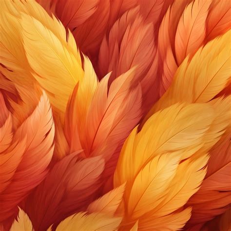 Premium AI Image | Stylized Chicken Feathers Wallpaper In Warm Colors