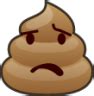 "anguished (poop)" Emoji - Download for free – Iconduck