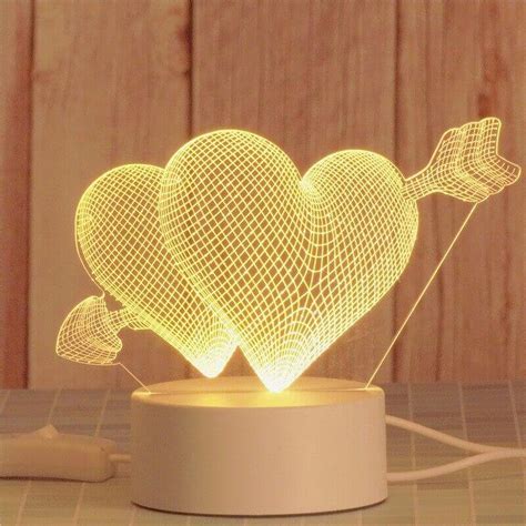 Top | 3d heart shape light