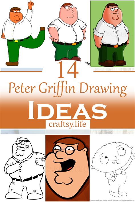 14 Peter Griffin Drawing Ideas - How to Draw Peter Griffin - Craftsy