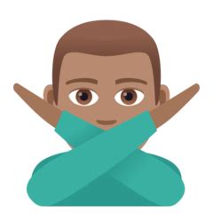 Man Gesturing NO: Medium Skin Tone Emoji 🙅🏽‍♂️