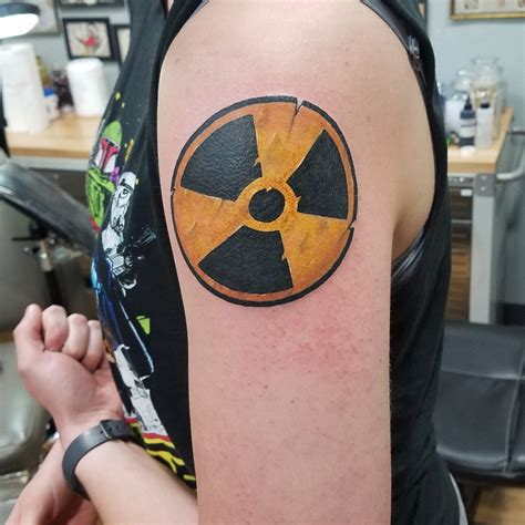 Radiation symbol | Tattoos, Sleeve tattoos, Arm tattoo