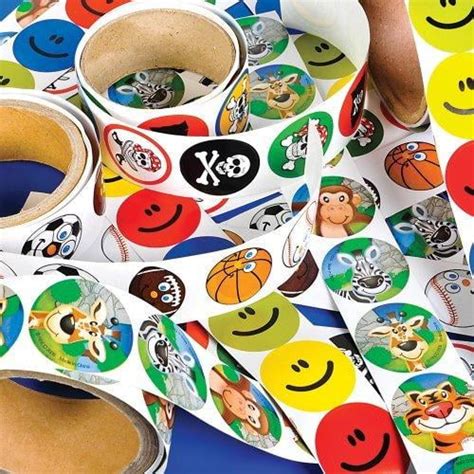 Rhode Island Novelty - Assorted Sticker Roll (100 Stickers/Roll x 10 ...