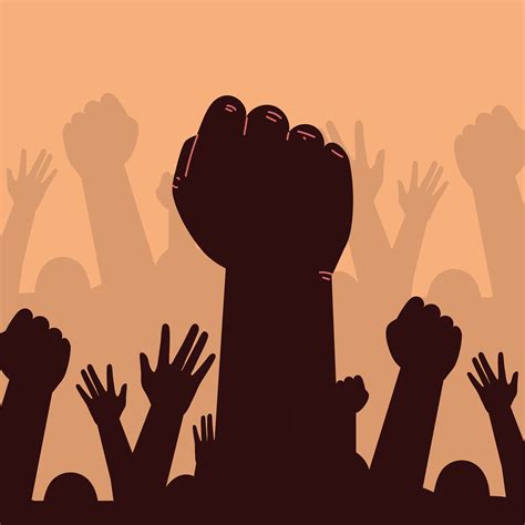 protest raised hands power 4209377 Vector Art at Vecteezy