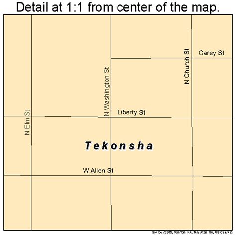 Tekonsha Michigan Street Map 2679160