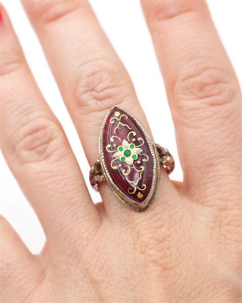 bague marquise email bressan