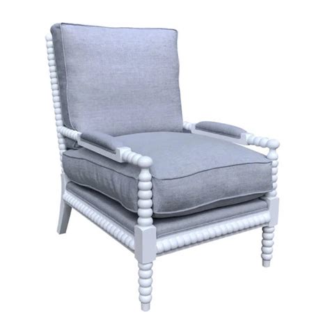 Vanessa Dining Chair - White- Duck Egg Linen | Hamptons