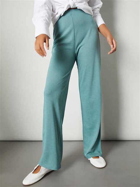 Buy Max Women Solid Mid Rise Casual Parallel Trouser - Trousers for