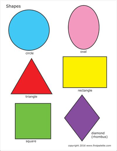 basic shapes  printable templates coloring pages
