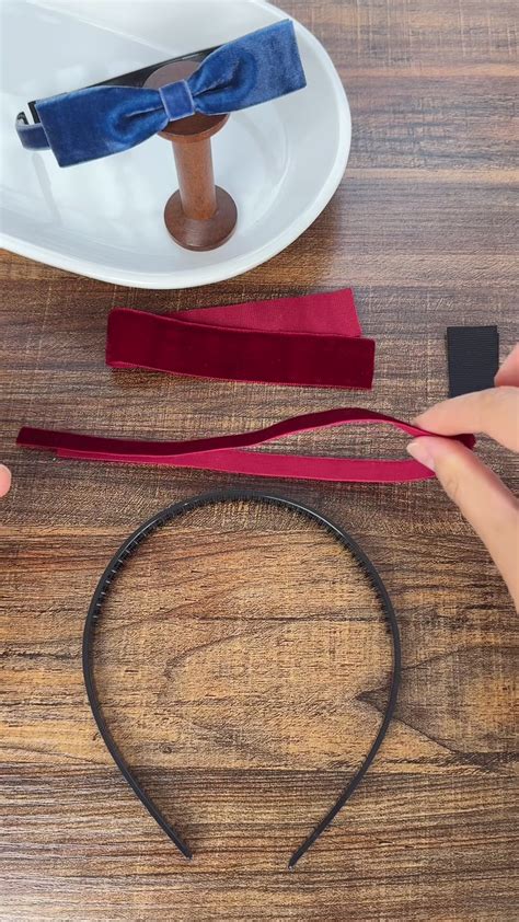 Velvet bow headband tutorial - Satisfying bow making🎀 #DIY#headband#s ...