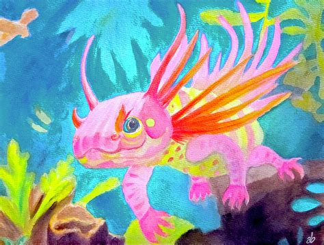 Axolotl Painting by Angela Brunson - Fine Art America