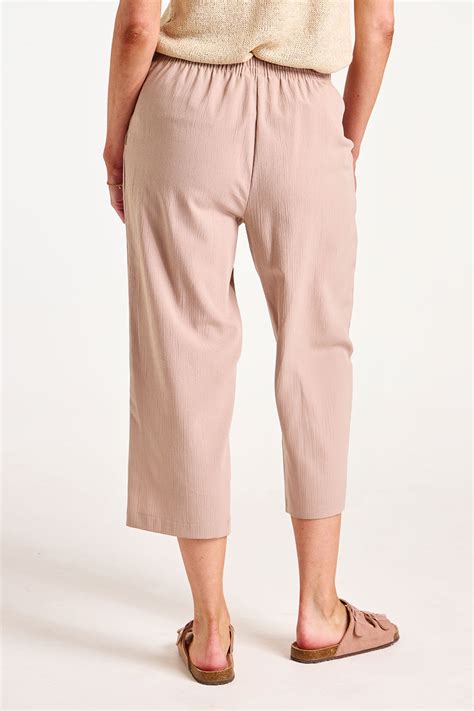 Lightweight Textured Crop Trousers | Bonmarché
