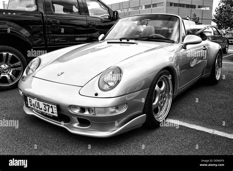 Front view silver car Black and White Stock Photos & Images - Alamy