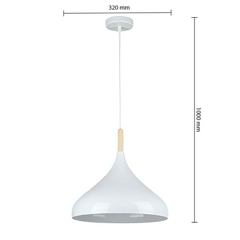 Lampa Sufitowa Oprawa Wisząca Zwis E27 Biała Brązowa Miko Masterled